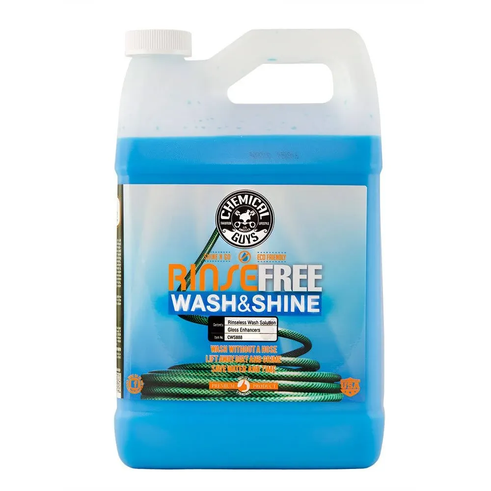 Chemical Guys CWS888 Rinse-Free Car Wash & Shine Rinseless Soap (Use with Bucket), Safe for Cars, Trucks, SUVs, Motorcycles, RVs & More, 128 fl oz (1 Gallon)