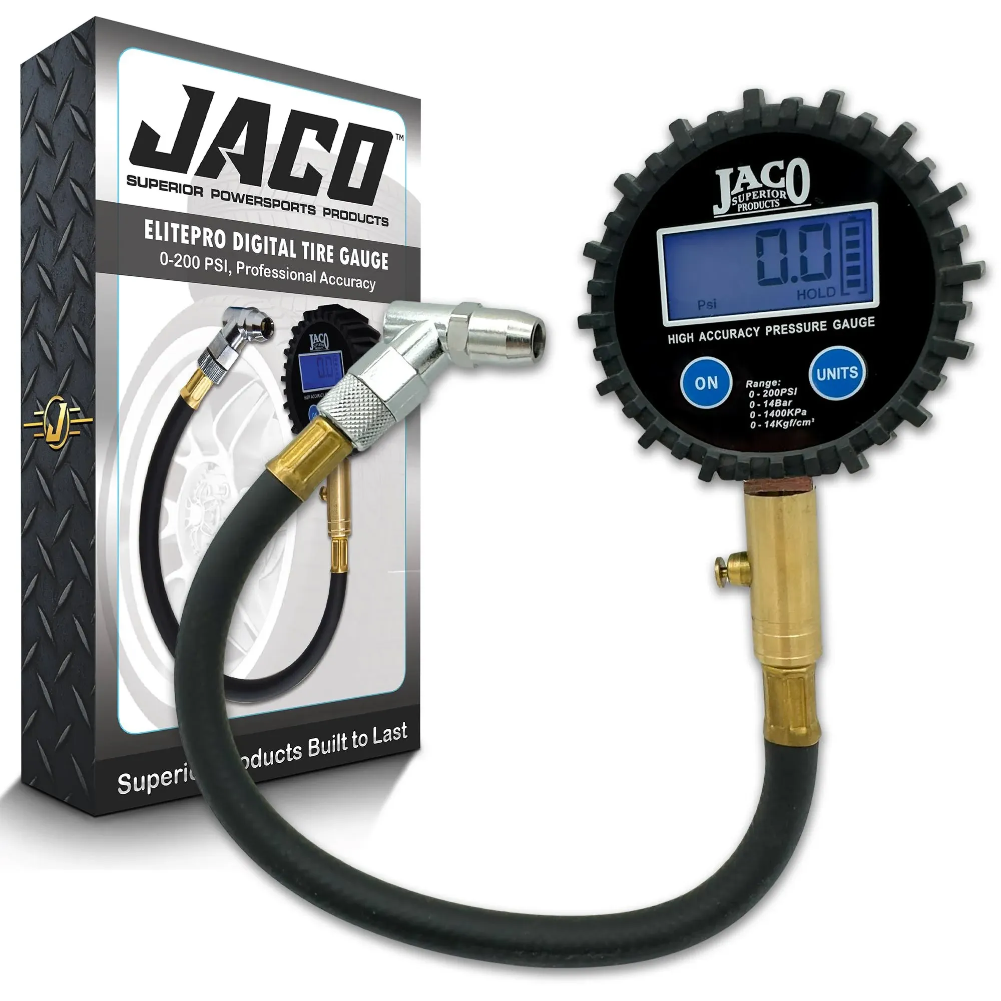 JACO ElitePro Digital Tire Pressure Gauge - Professional Accuracy - 200 PSI