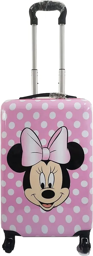 Minnie Mouse Kids Carry On Luggage 20&#034; Hard-Side Suitcase With Wheels Trolley