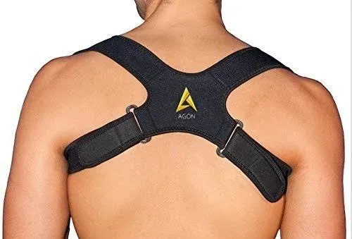 Agon® Posture Corrector Clavicle Brace Support Strap, Posture Brace Medical Device to Improve Bad Posture, Thoracic Kyphosis, Shoulder Alignment Upper Back Pain Relief for Men and Women