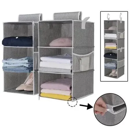 Storageworks 6-Tier Detachable Hanging Closet Organizer