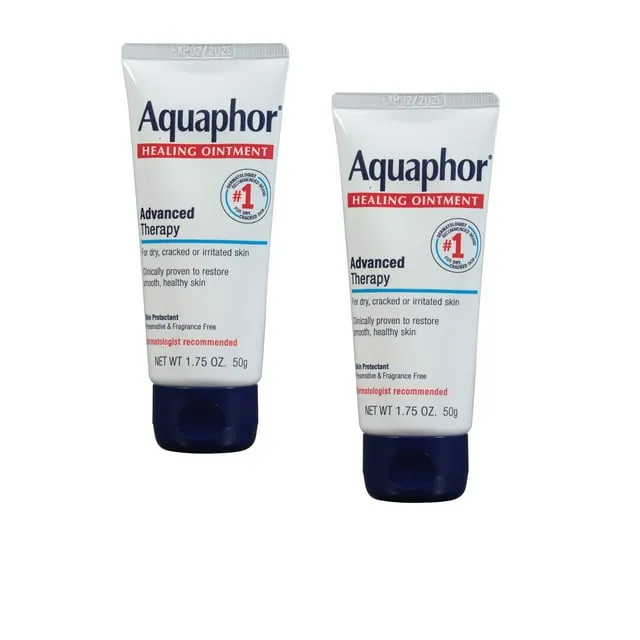 Aquaphor Healing Ointment - Travel Size Protectant for Cracked Skin - Dry Hands, Heels, Elbows, Lips, Packaging May Vary, 1.75 Ounce (Pack of 3)