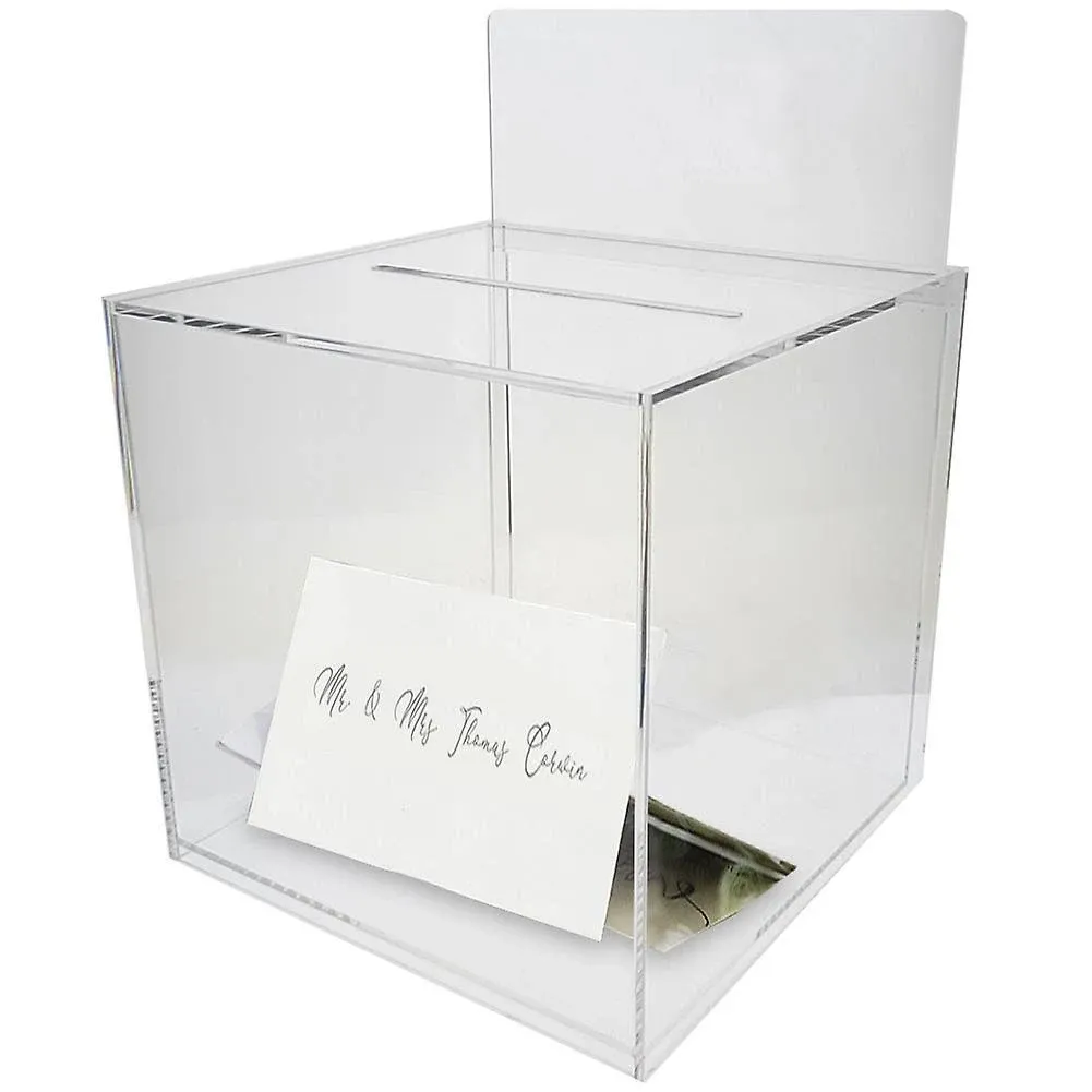 OnDisplay 10" Luxe Acrylic Clear Wedding Card Money Box