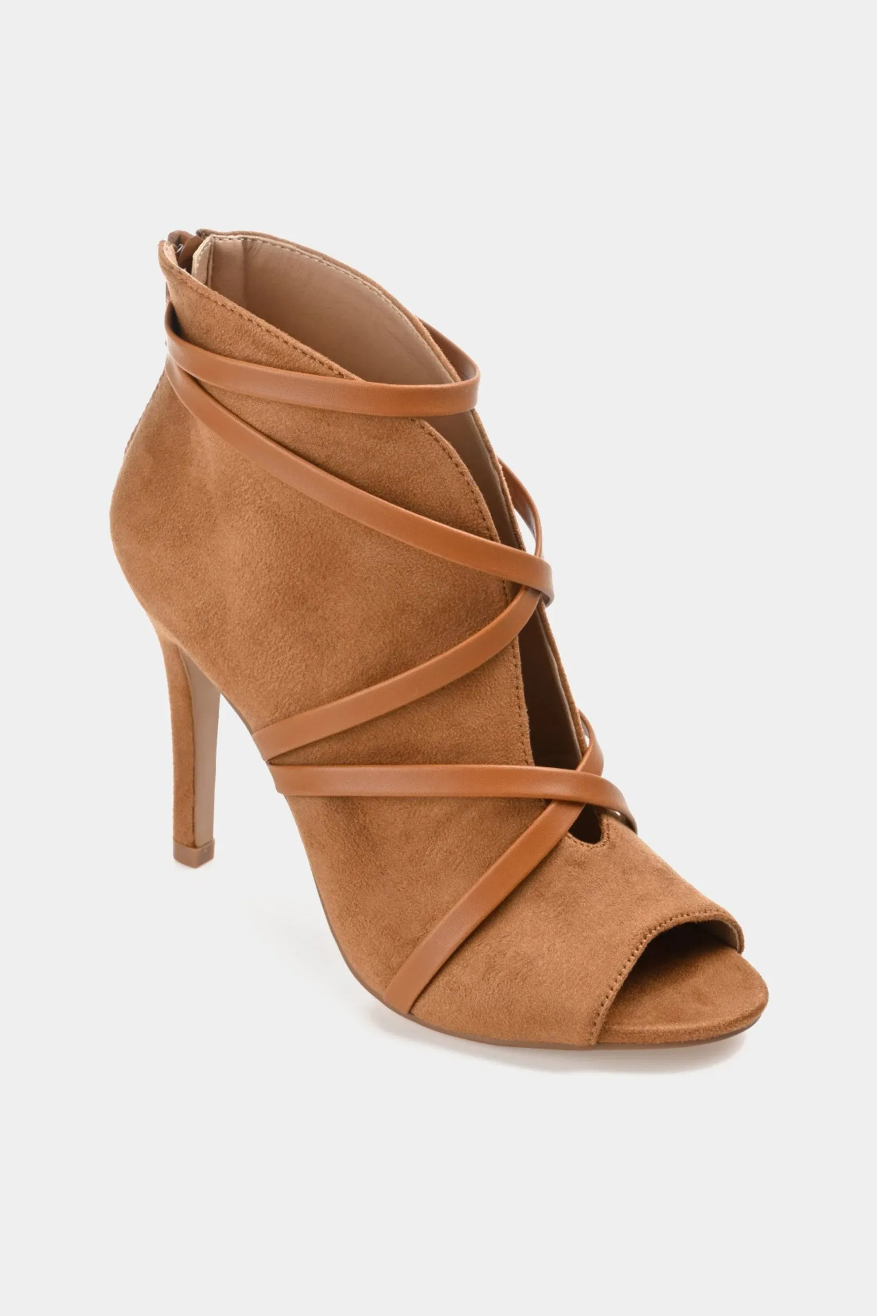 SAMARA STILETTO HEELED BOOTIES IN FAUX SUEDE