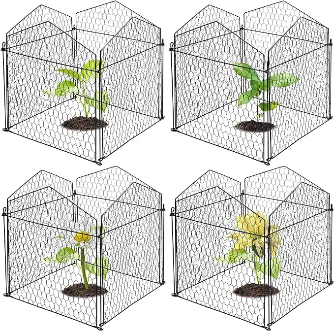 Bentism Chicken Wire Cloche, 5 Packs 13 inch Diameter x 15.7 inch Height, Plant ...