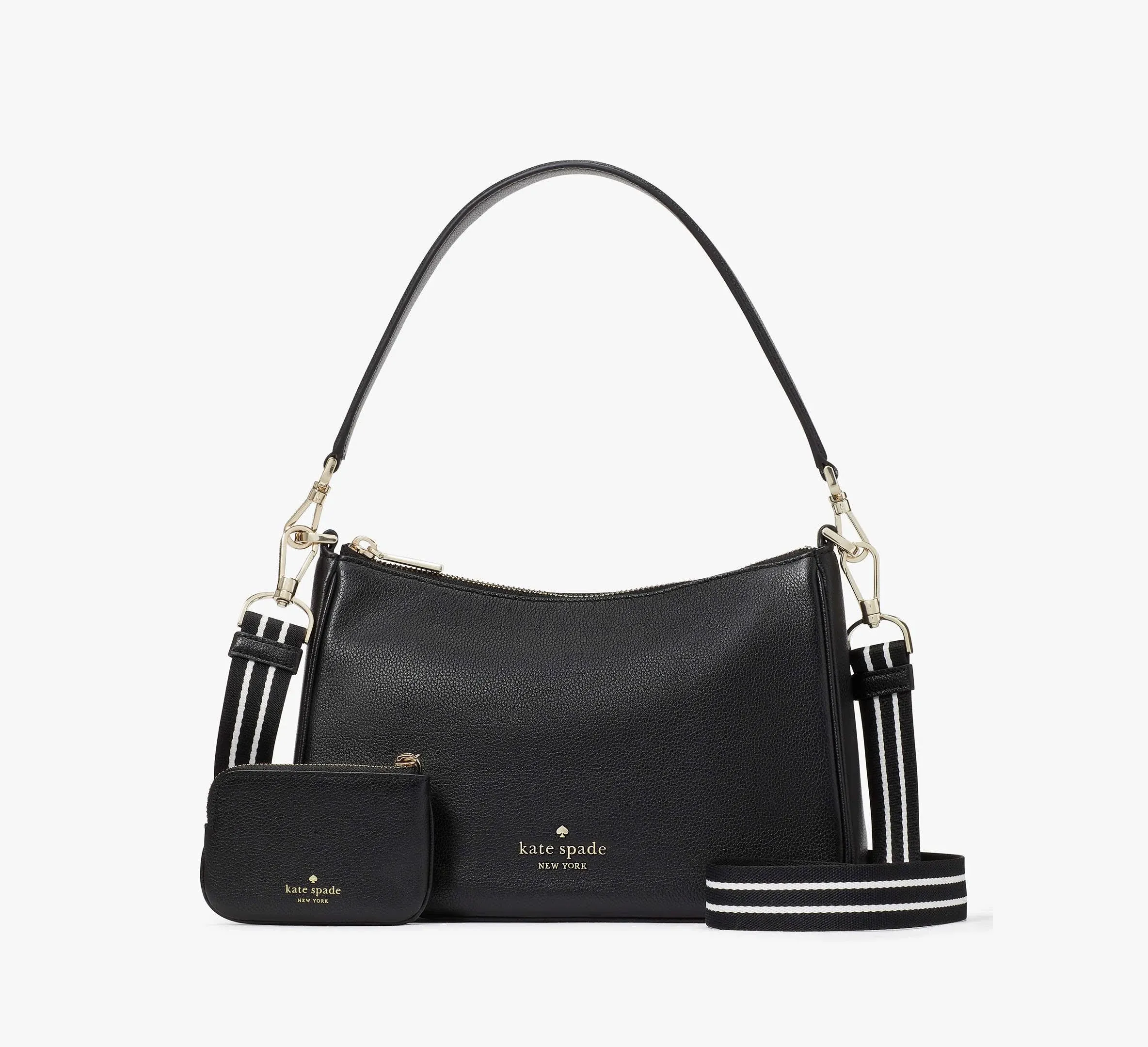 Kate Spade Rosie Leather Shoulder Bag (Black)