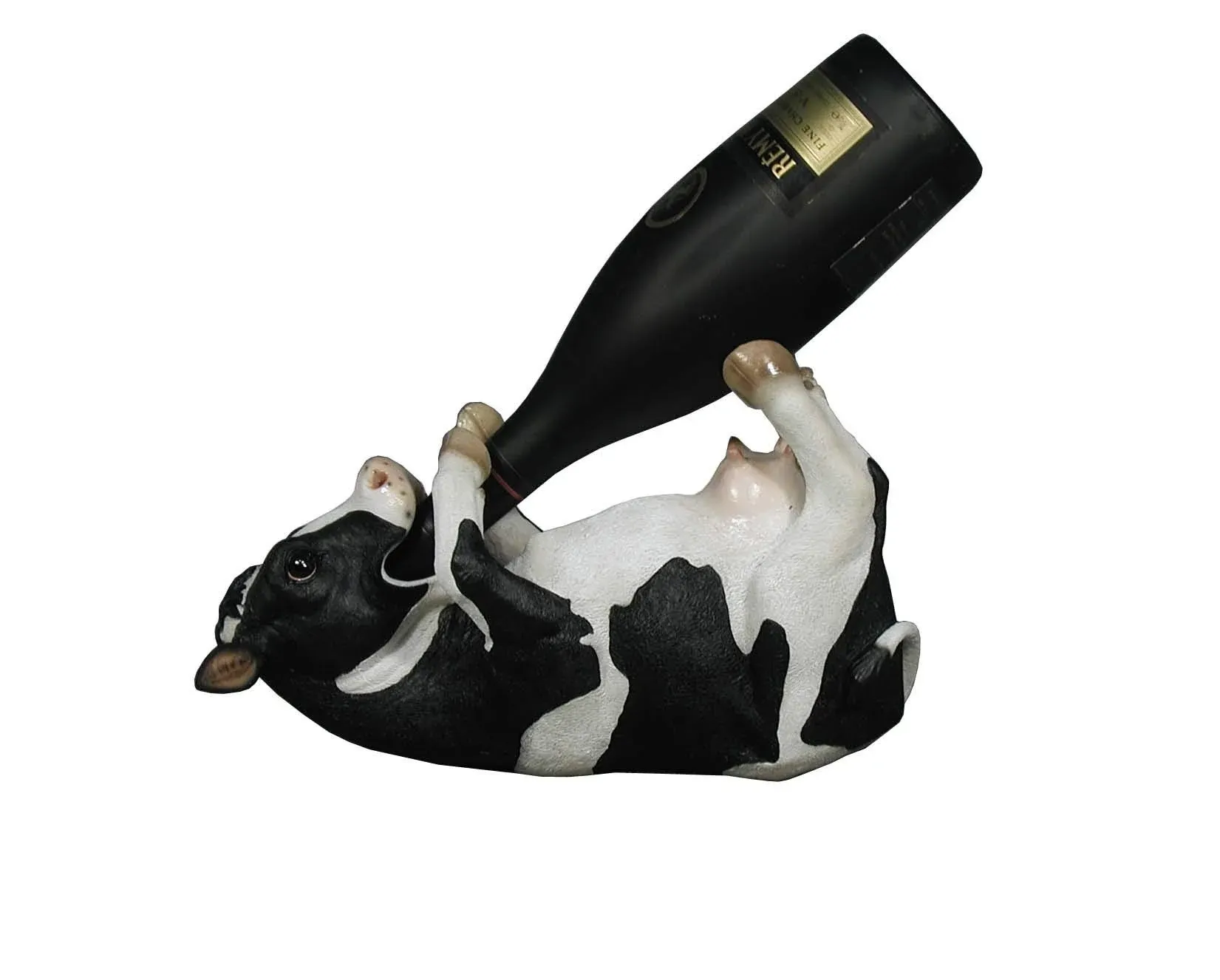 Bovine Brew Cow Figurine Wine Holder