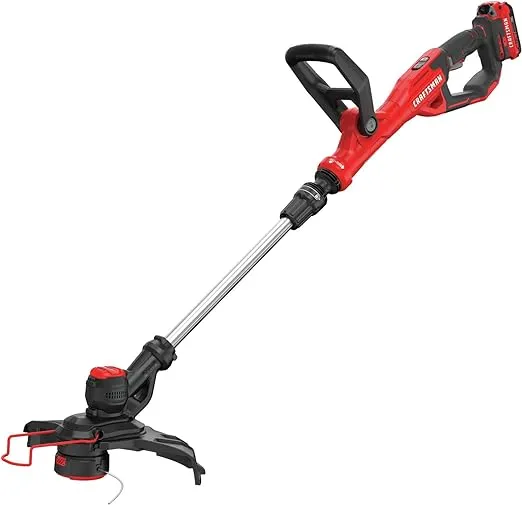 CRAFTSMAN V20 20-volt Max 13-in Straight Battery String Trimmer with Edger Conversion Capable 2 Ah (Battery and Charger Included)