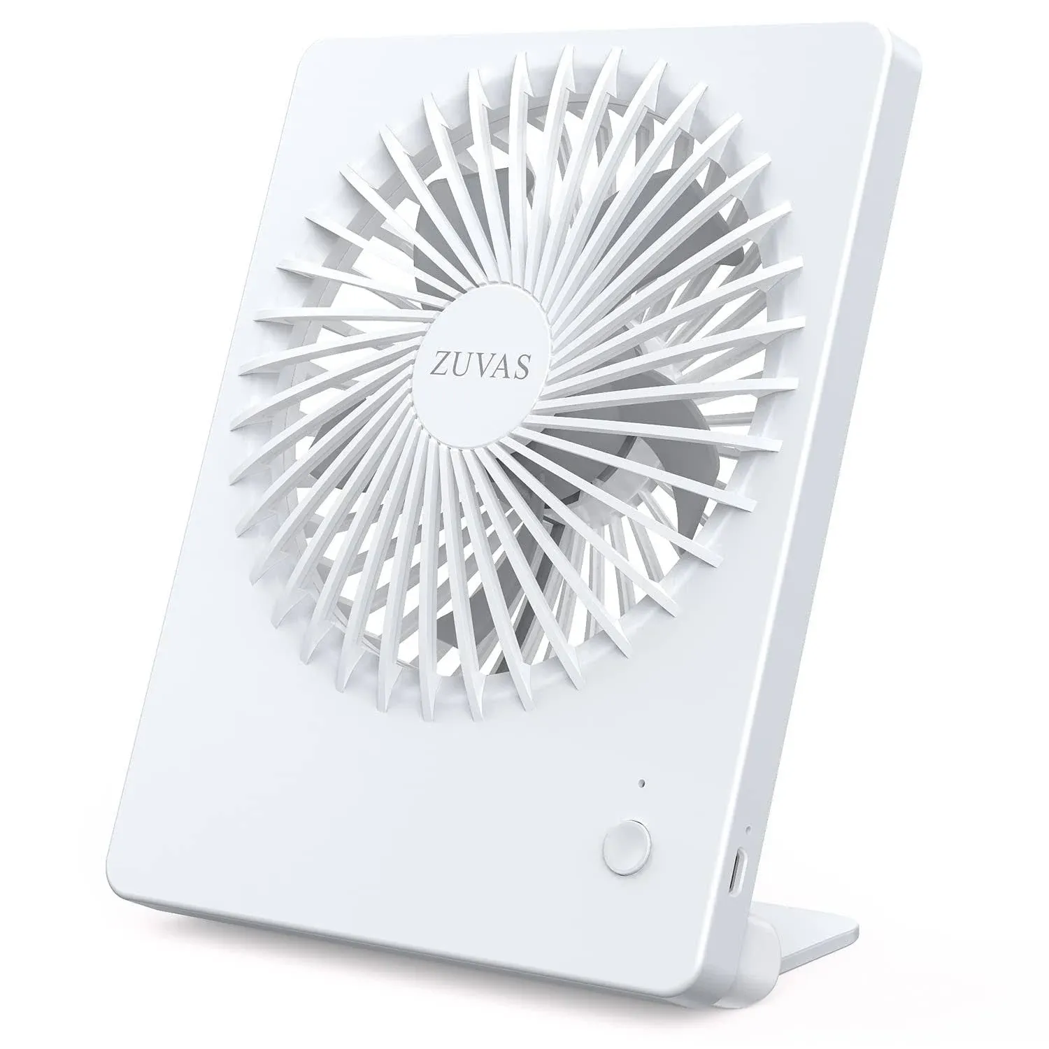 Zuvas Desk Fan Battery Operated Fan Rechargeable 180Tilt Folding Personal Fan ...