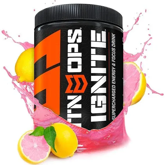 Mtn Ops Ignite Supercharged Energy and Focus Drink-Pink Lemonade-45 Servings