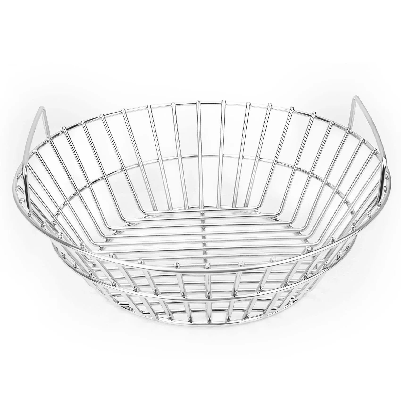 Stainless Steel Charcoal Ash Basket Fits for Large BGE, Kamado Joe Classic