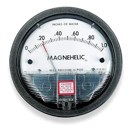 Dwyer 2025 Magnehelic Differential Pressure Gauge, Type, 0 to 25" WC