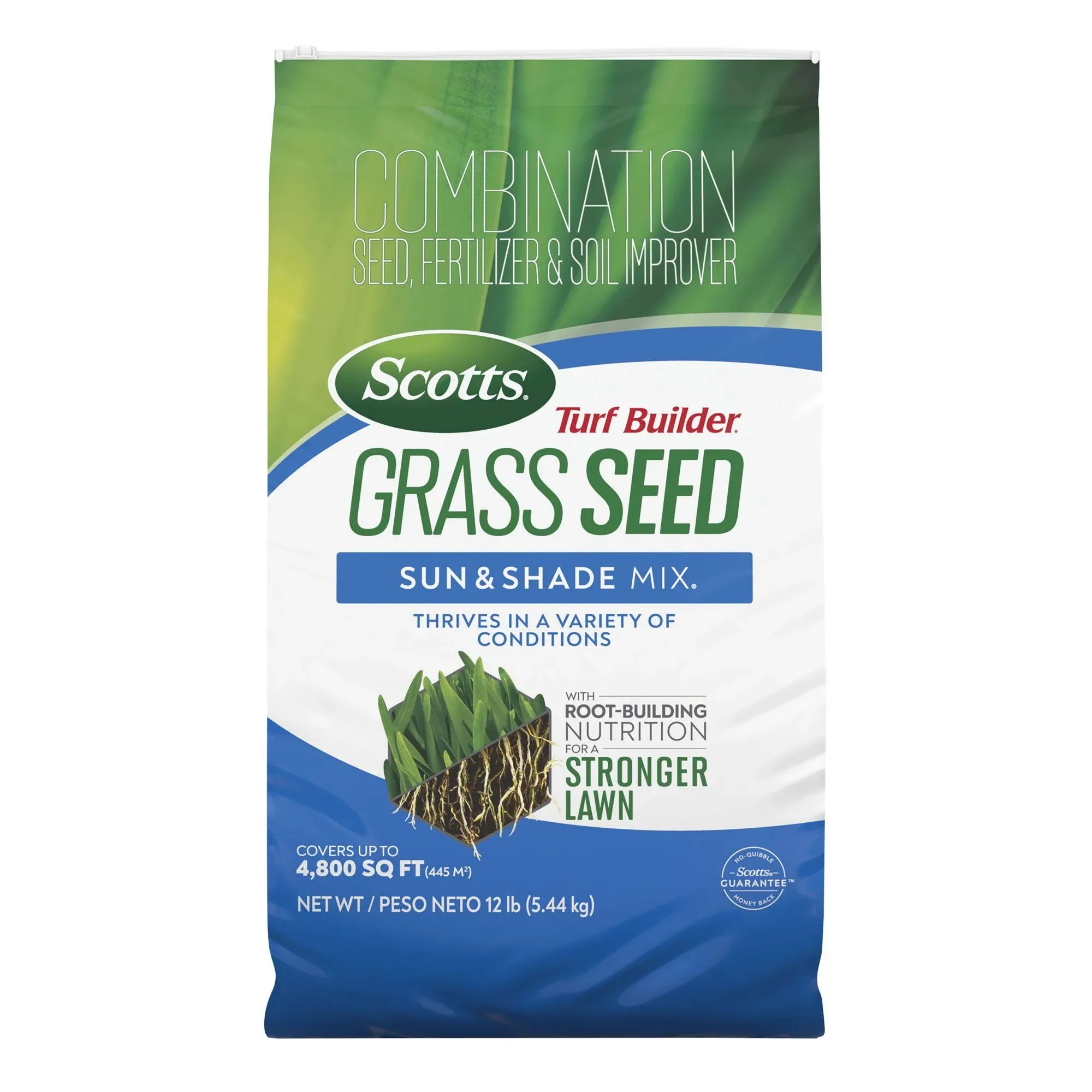 Scotts Turf Builder Grass Seed Sun & Shade Mix, 5.6 lbs.