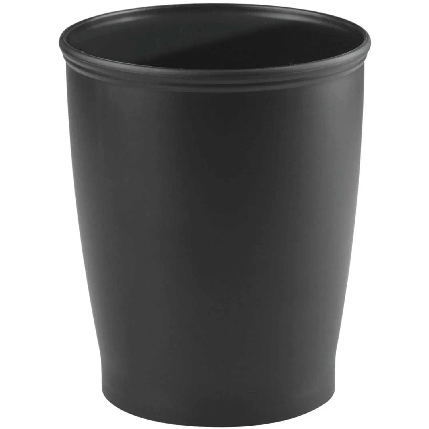 iDesign - 93437 Kent Plastic Wastebasket, Small Round Black 