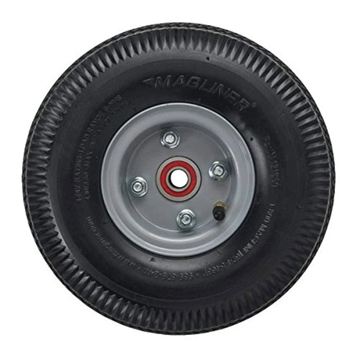 Magliner 10" x 3.5" 4-ply Pneumatic Hand Truck Wheel with Sealed Semi-Precision Bearings