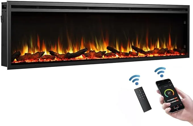 Legendflame Austin in Wall Recessed & Wall Mounted Electric Fireplace (72")