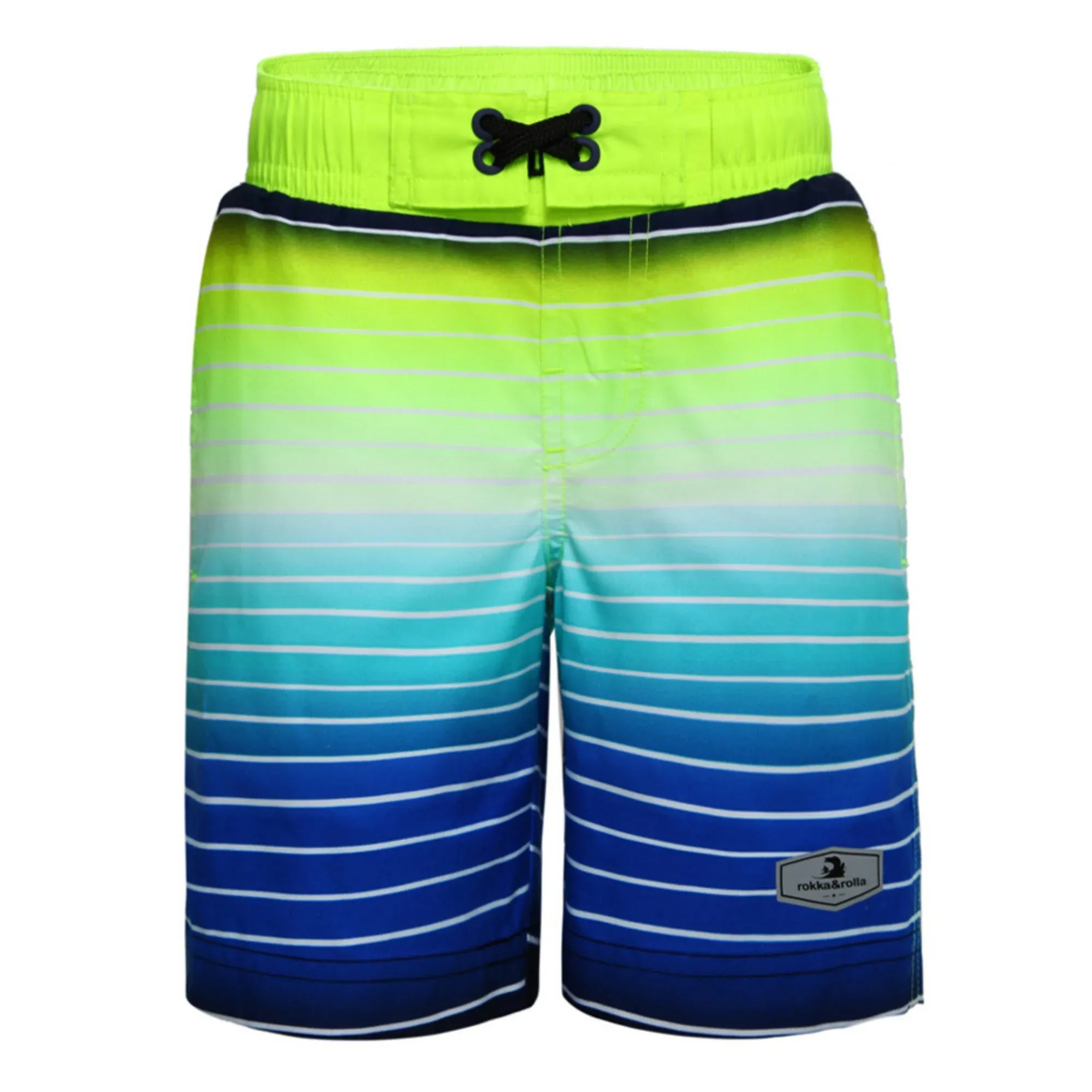 Boys Quick Dry Drawstring Swim Trunks Board Shorts with Mesh Lining for Kids UPF50+, Size XS-XXL