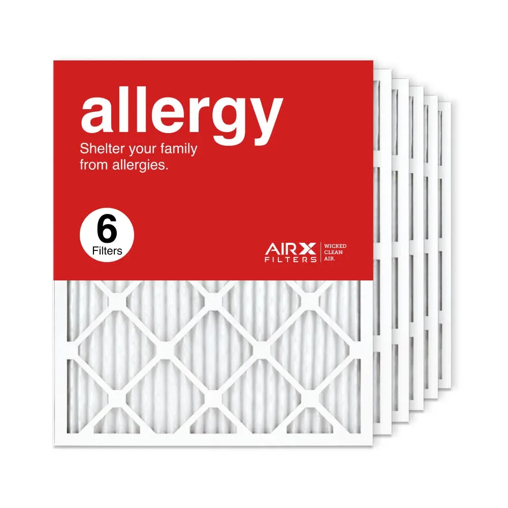 AIRx Filters Allergy 20x25x1 MERV 11 Pleated Air Filter - Made in the USA - Box