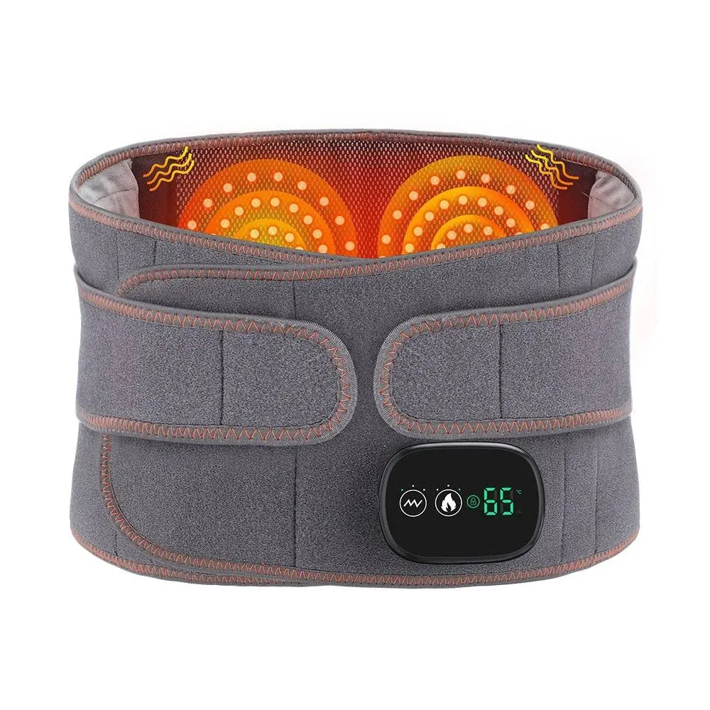 Heated Waist Belt, Cordless Back and Belly Heating Massage, Rechargeable Batt...