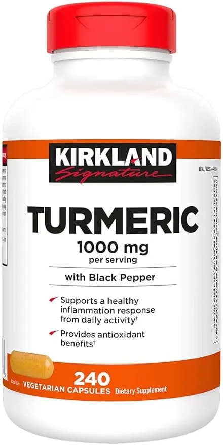 Just Grown Turmeric 1000 mg, 240 Capsules (1 Pack)