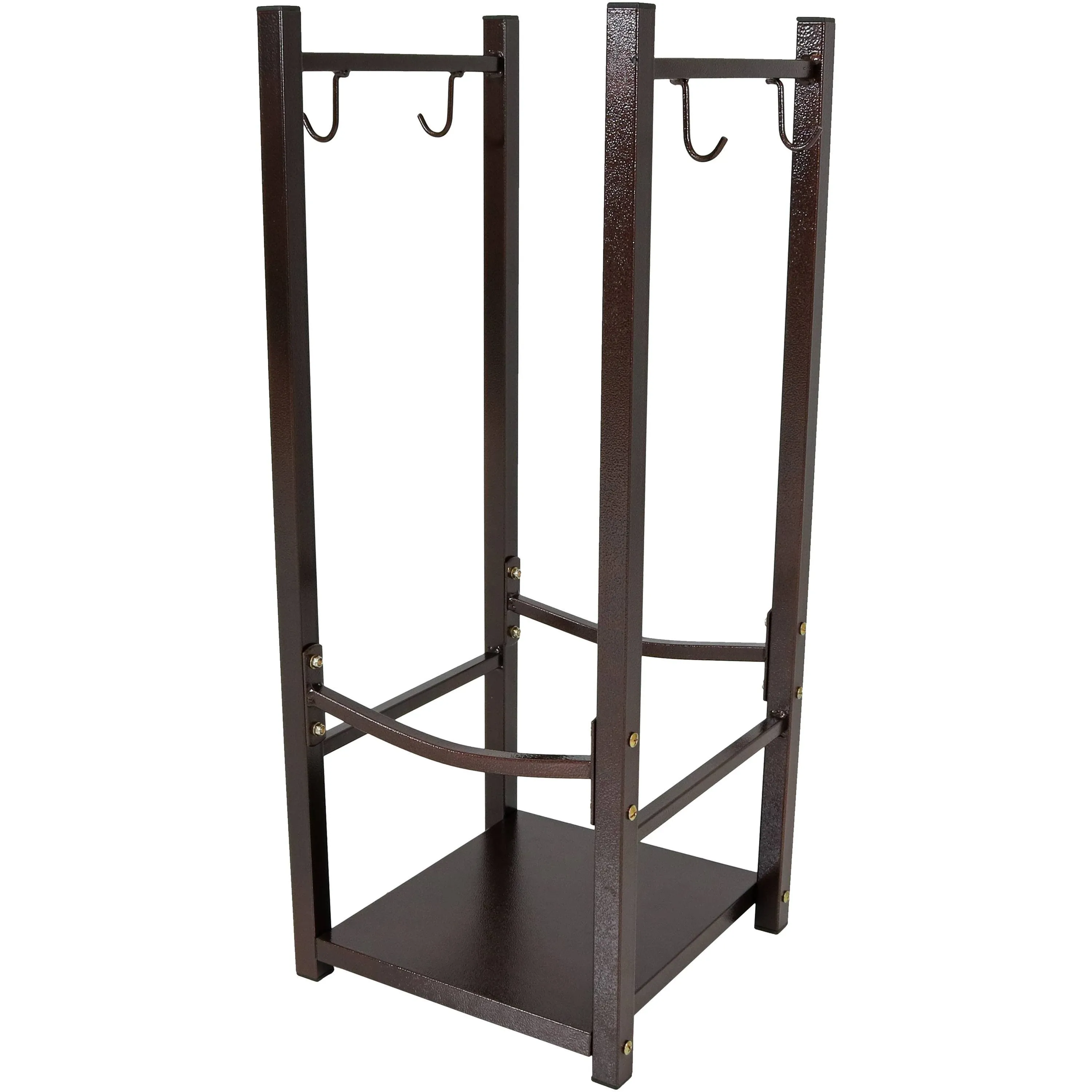 Sunnydaze Decor 32&quot; Firewood Rack Log Storage Tool Holders Storage Black Steel Accessory