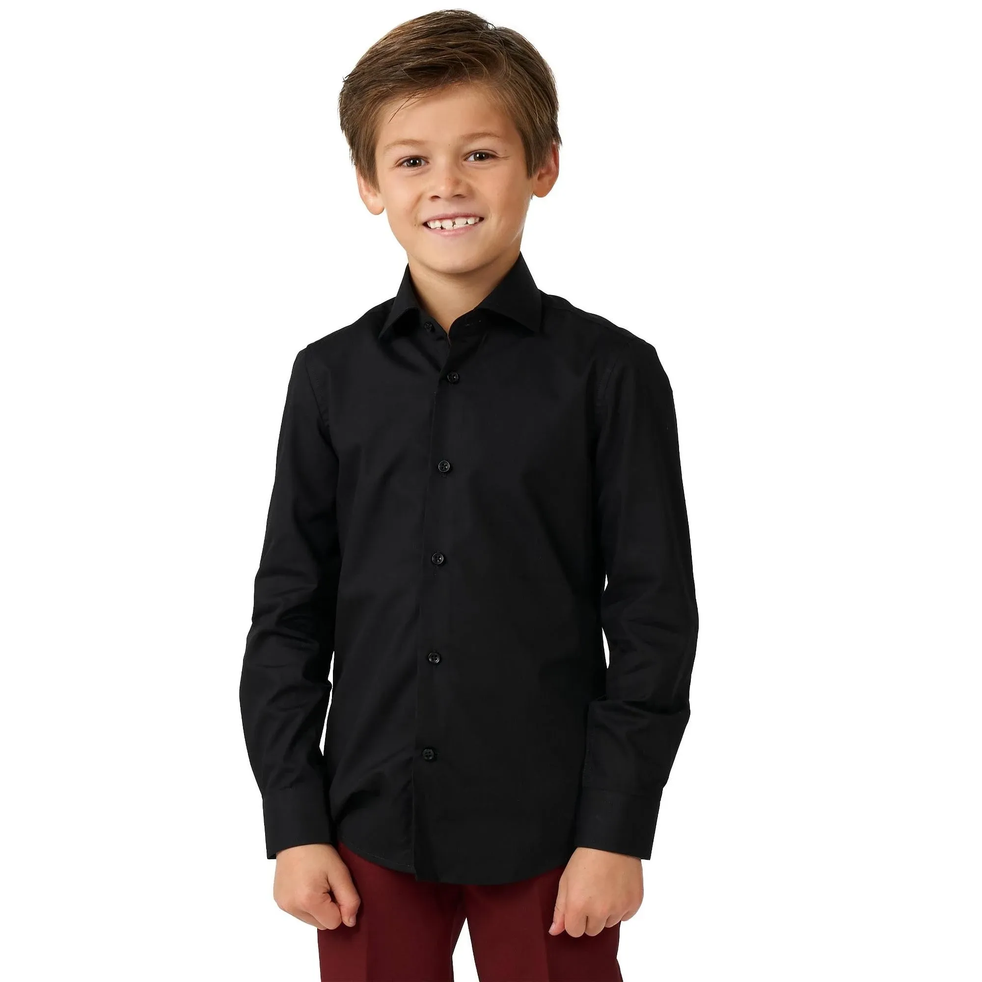 OppoSuits Boys' Black Knight Dress Shirt