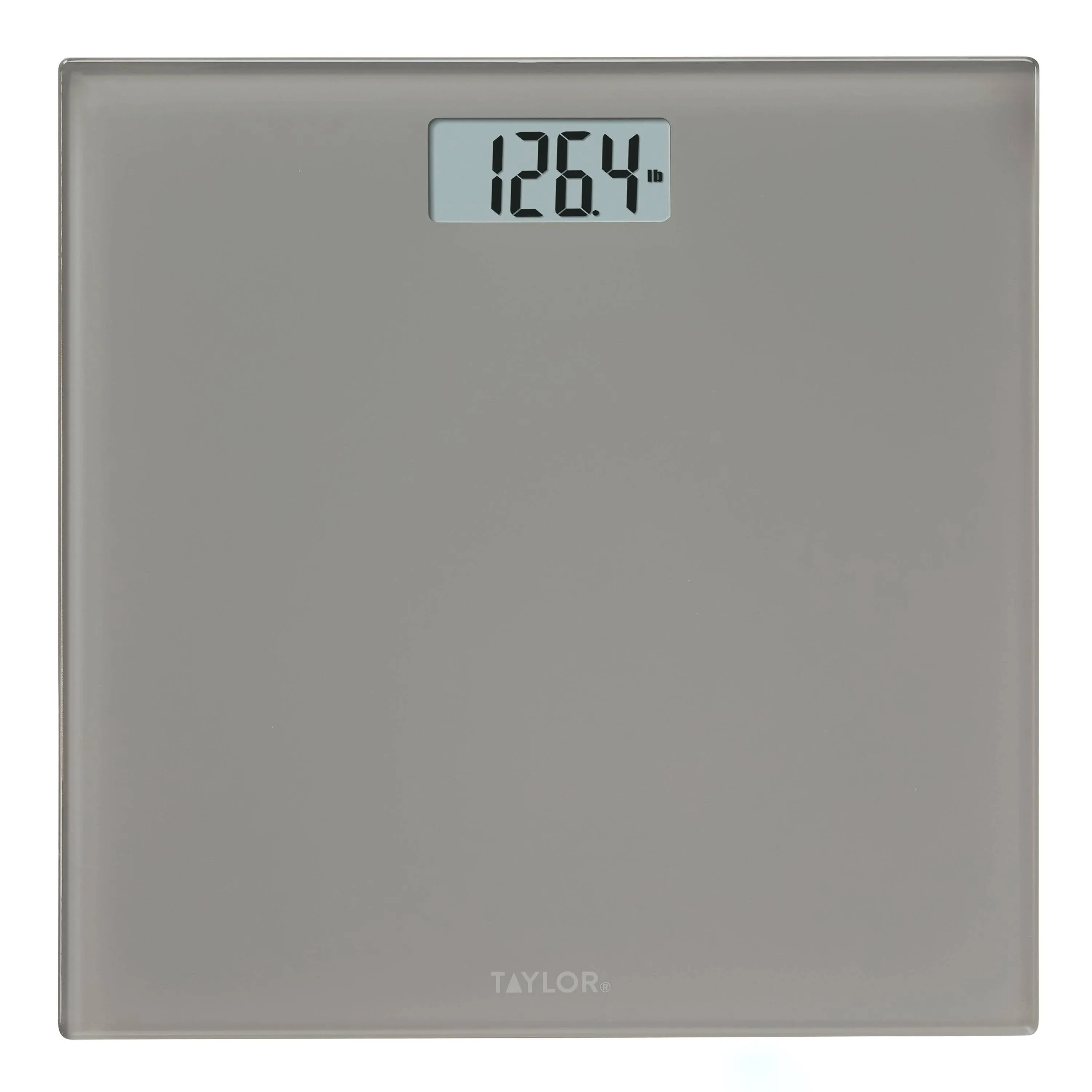 Taylor 11.0" x 11.0" Digital Bathroom Scale Glass Platform Gray