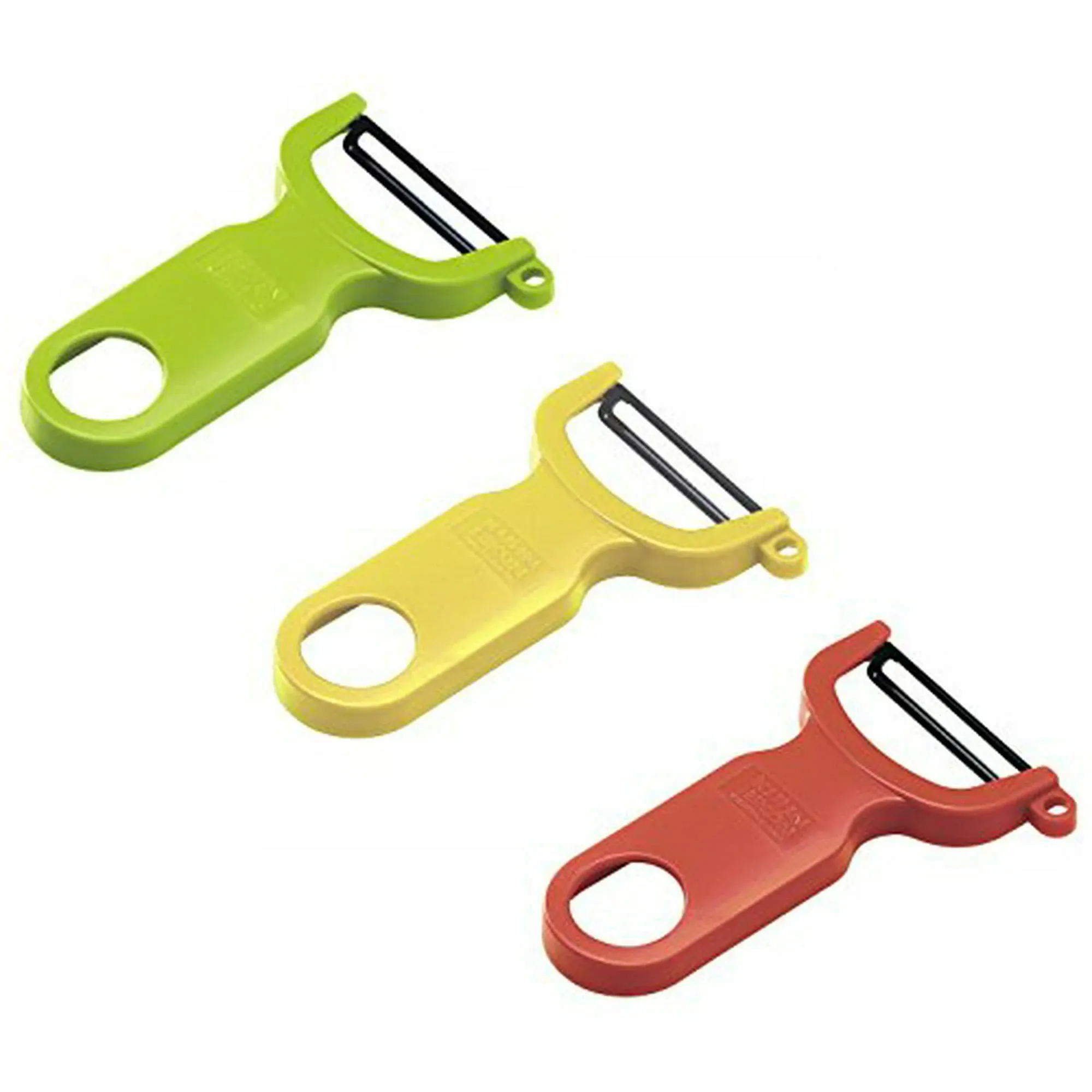 Original Vegetable Fruit Peeler Carbon Steel Blade 3 Pack Red/Green/Yellow…