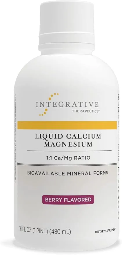 Integrative Therapeutics Liquid Calcium Magnesium Berry Flavored