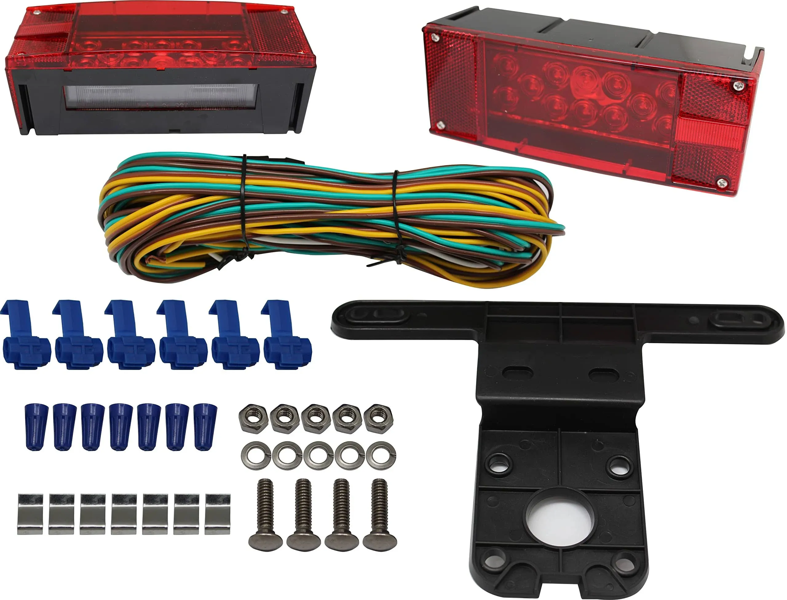 MaxxHaul 70468 12V LED Low Profile Submersible Rectangular Trailer Light Kit