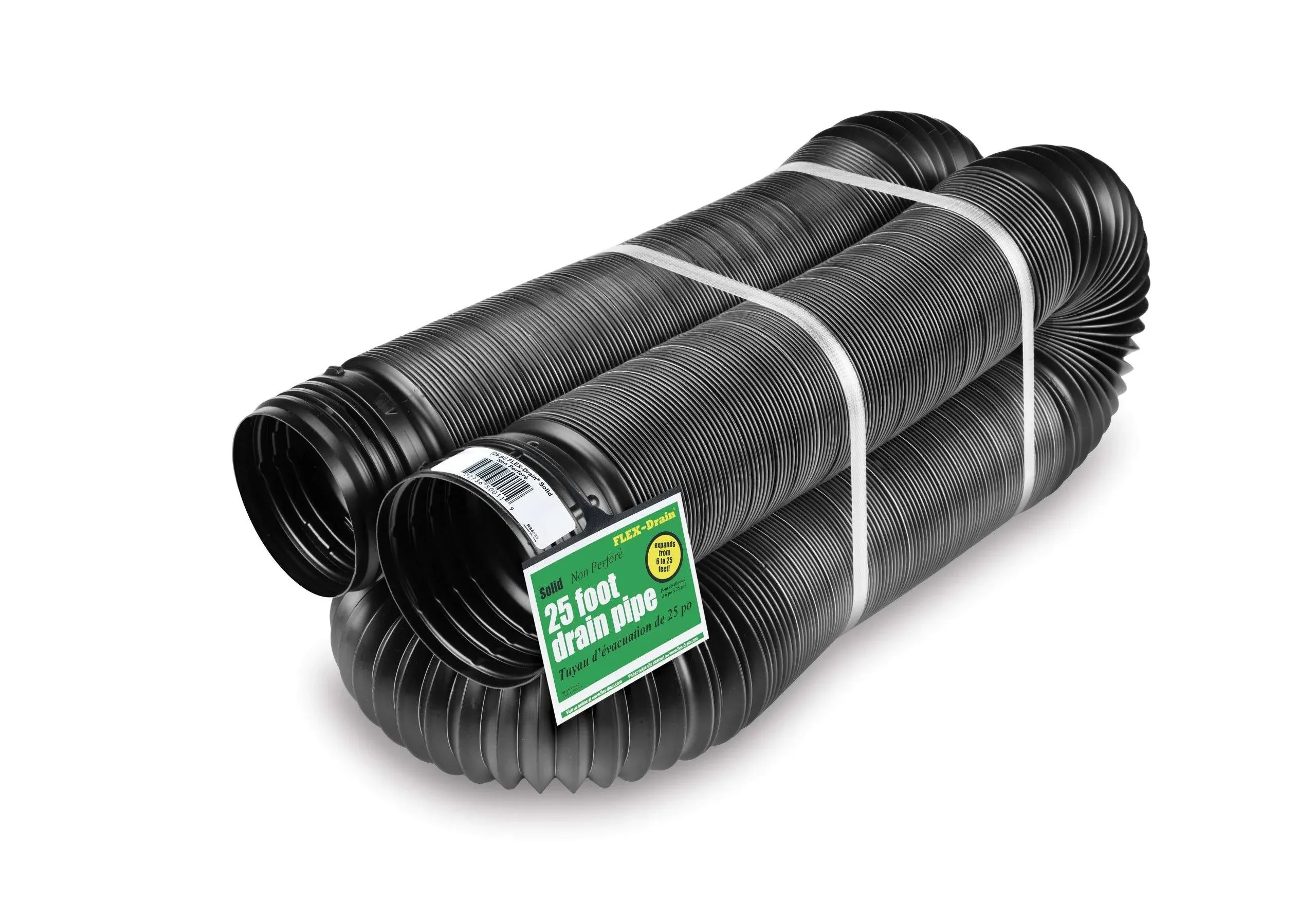 Flex-drain Solid Pipe - 4in. x 25ft.