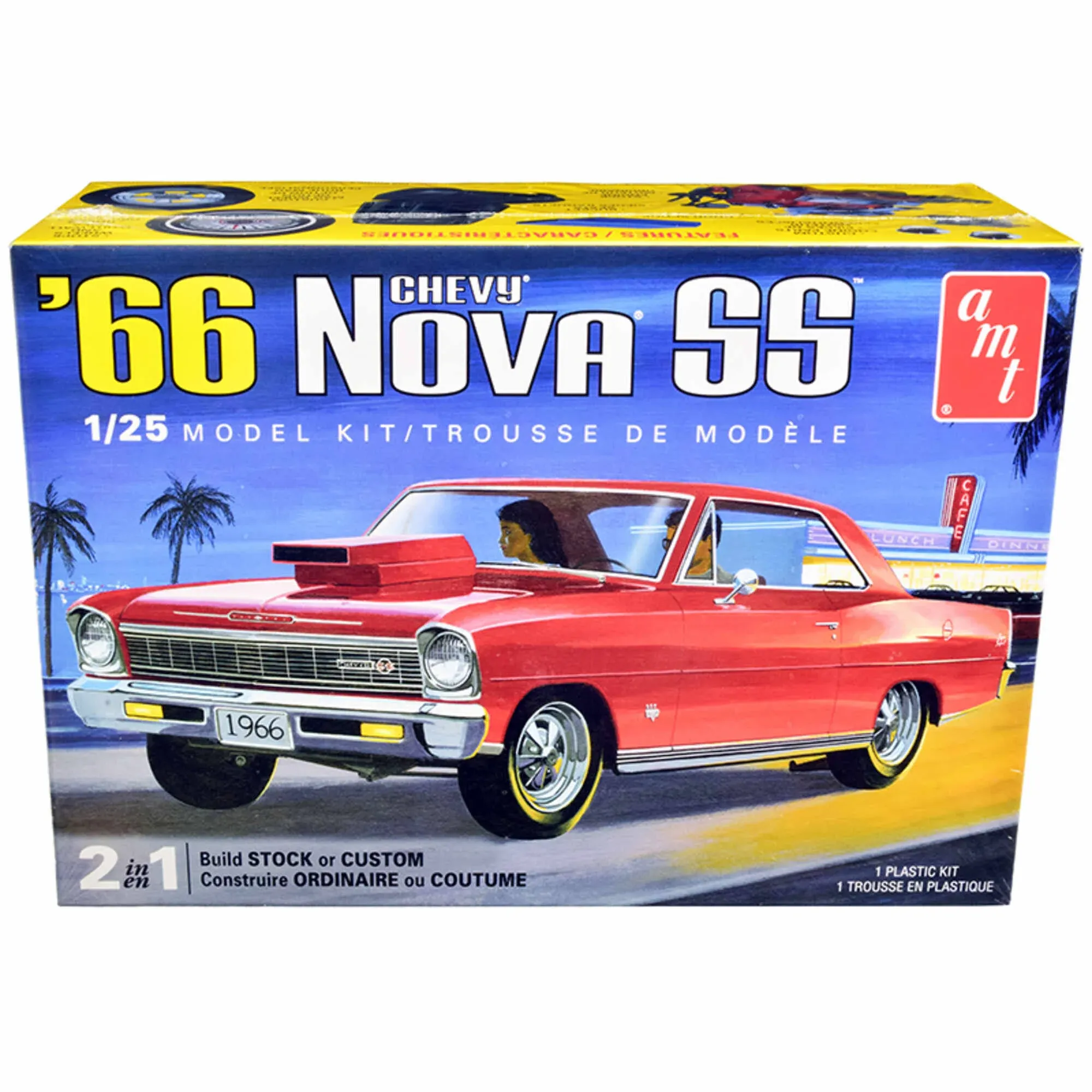 AMT Models 1966 Chevy Nova SS (2 in 1) 1/25 1198 Plastic Model Car Kit