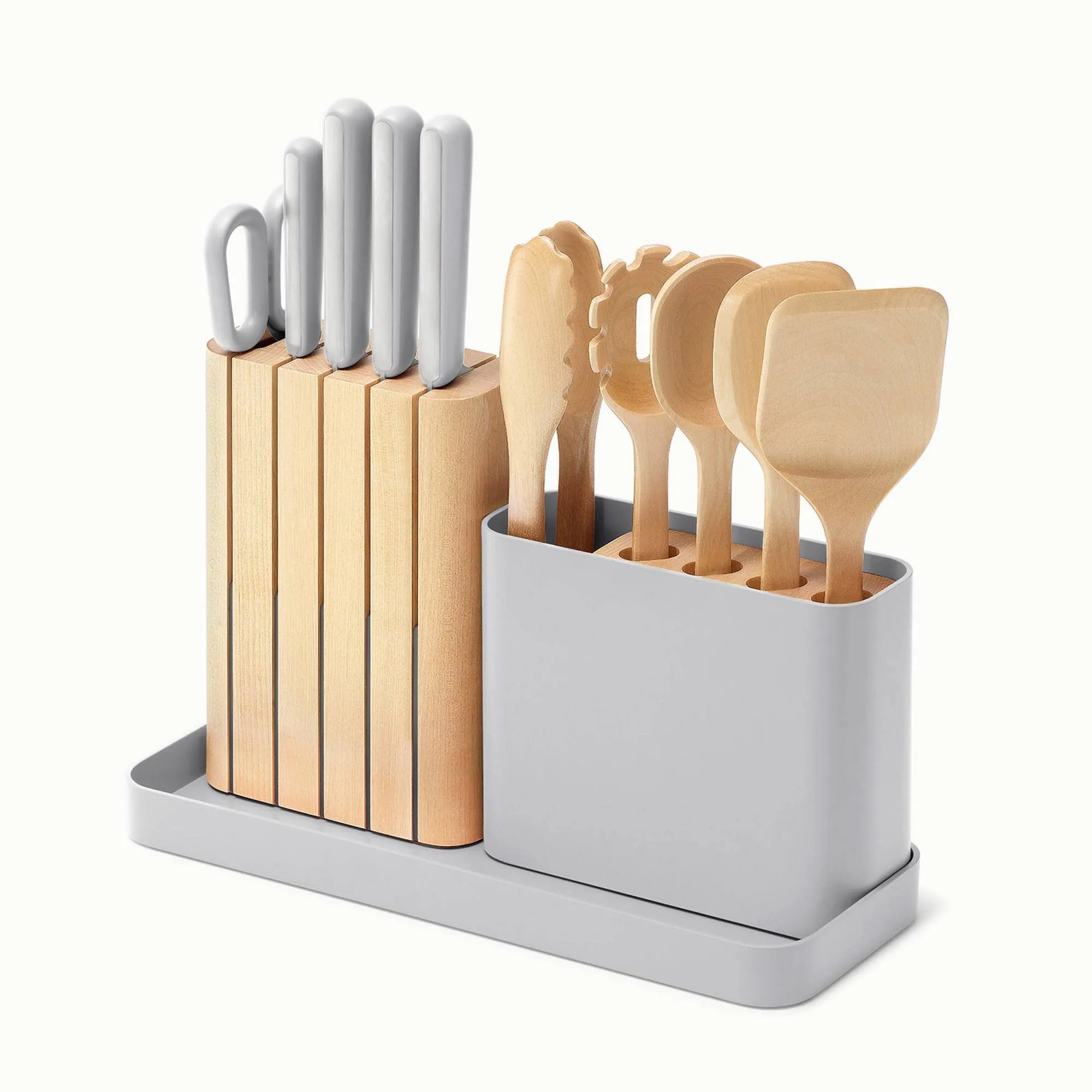 Caraway Stainless Steel 14 Piece Knife and Utensil Set - Gray