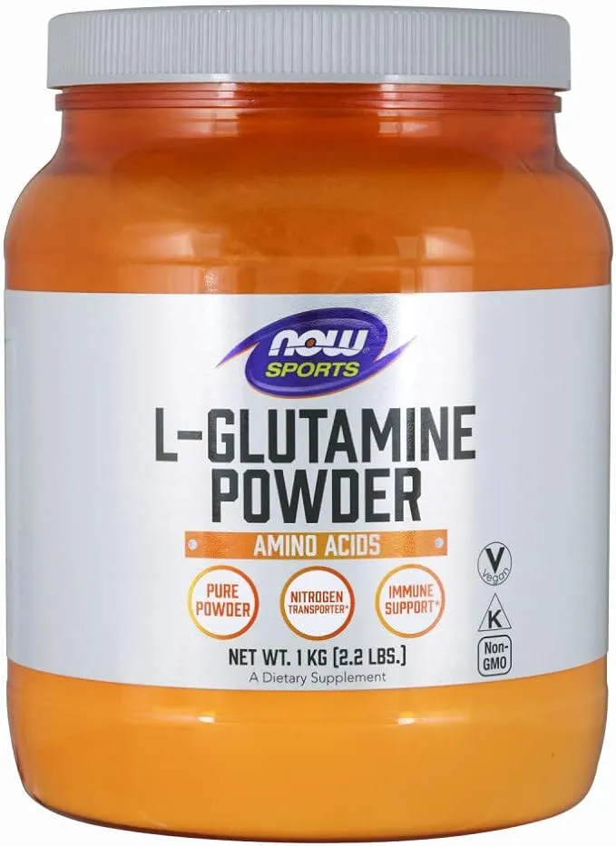 NOW Foods Sports Nutrition, L-Glutamine Pure Powder, Nitrogen Transporter*, Amino Acid, 35.3-Ounce