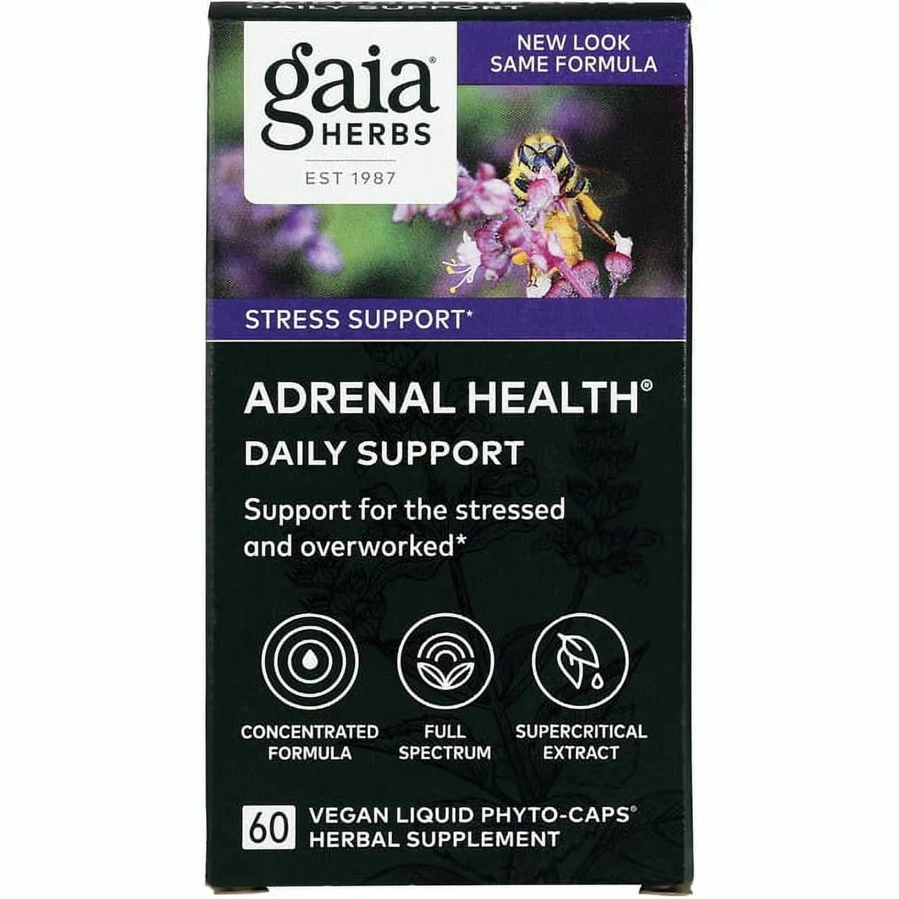 Gaia Herbs Adrenal Health with Holy Basil & Rhodiola, Capsules - 60 count