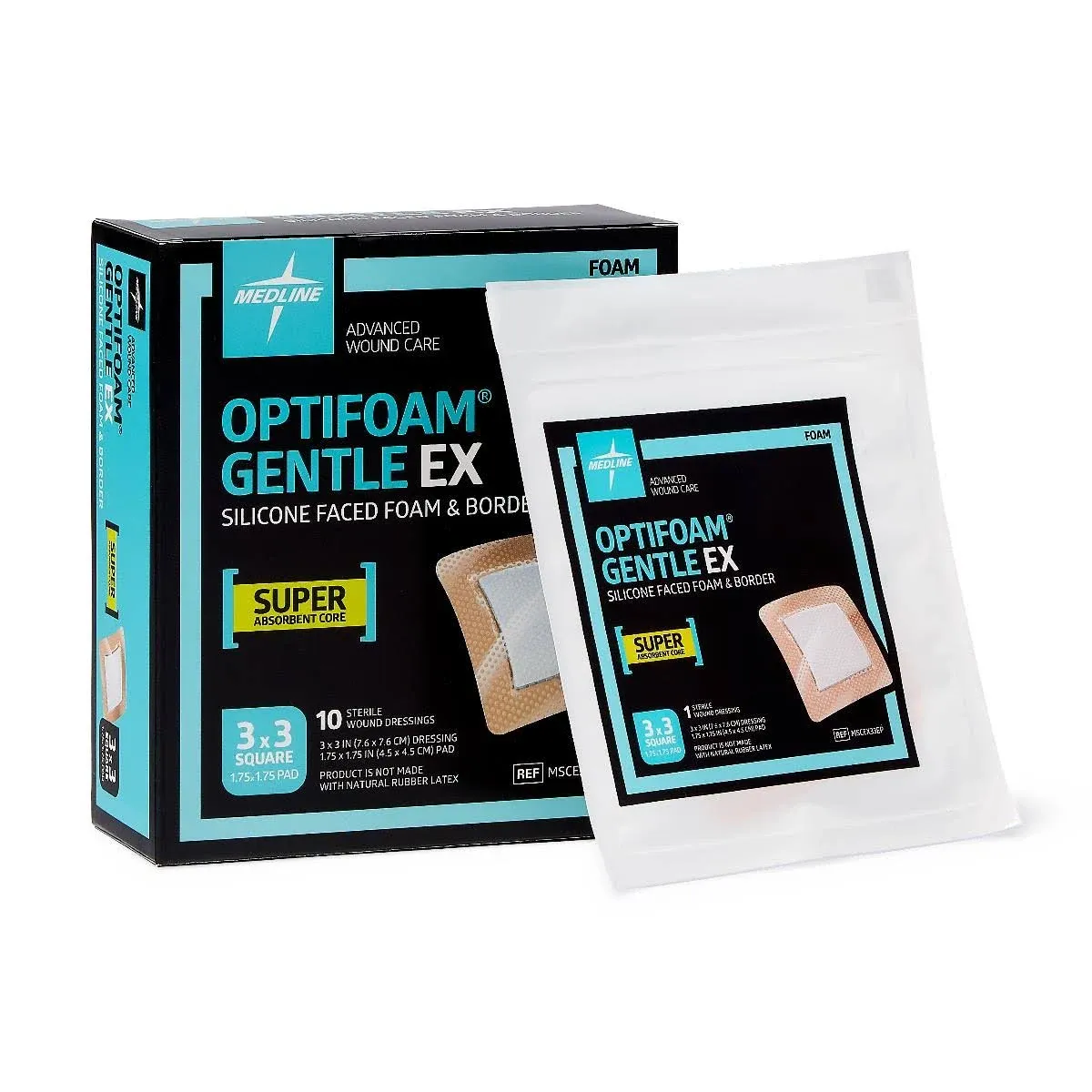 Optifoam Gentle EX Silicone-Faced Foam Dressings