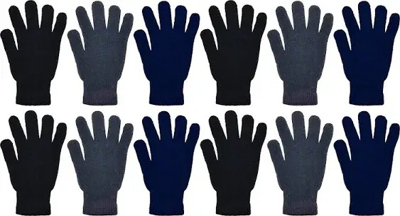 24x Winter Beanies & Gloves Combo Pack, Bulk Pack for Men Women, Warm Cozy Gift