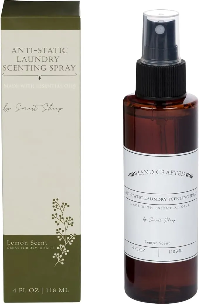 Anti-Static Laundry Scenting Spray with Essential Oils (Lavender, Lemon, Orange)