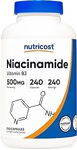 Nutricost Niacinamide (Vitamin B3) 500mg, 240 Capsules - Non-GMO, Gluten Free, Flush Free Vitamin B3