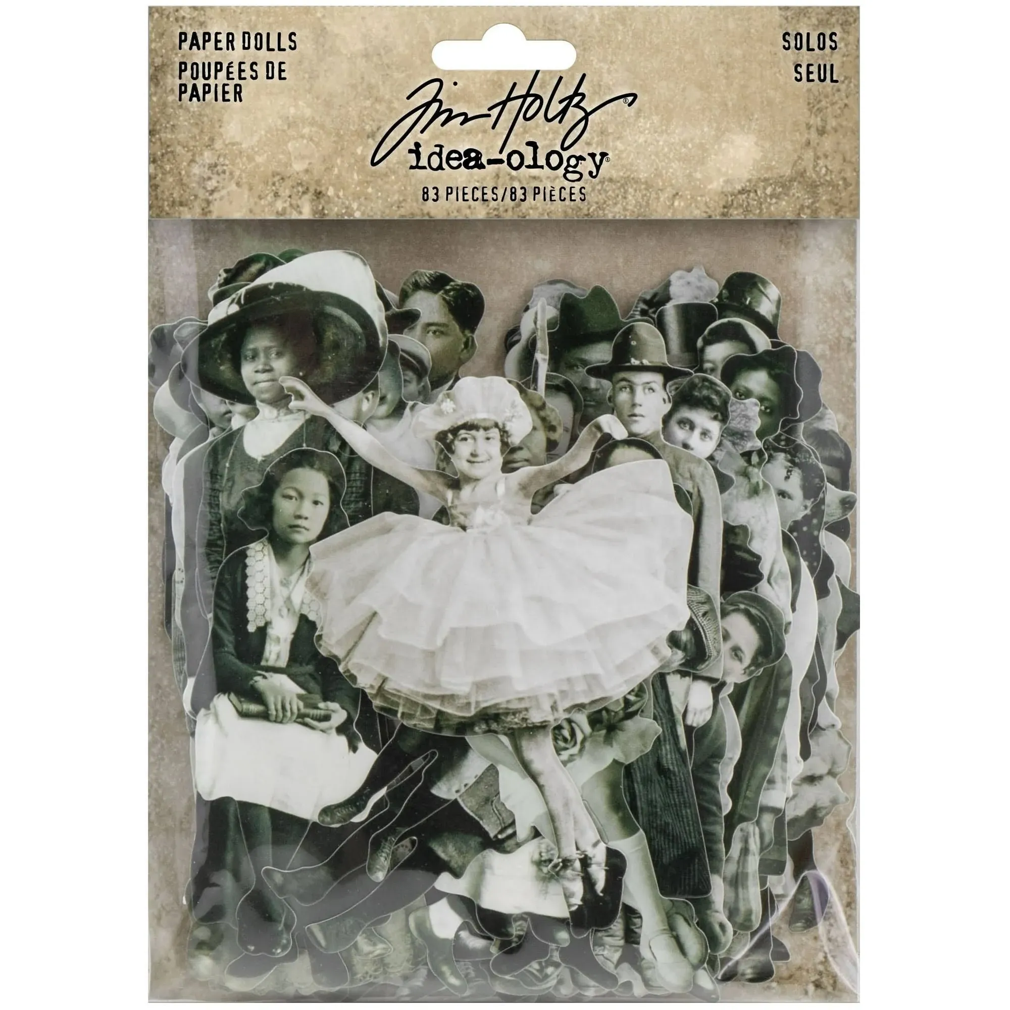 Tim Holtz Idea-Ology Die Cuts Paper Dolls Vintage Solos | Set of 83 