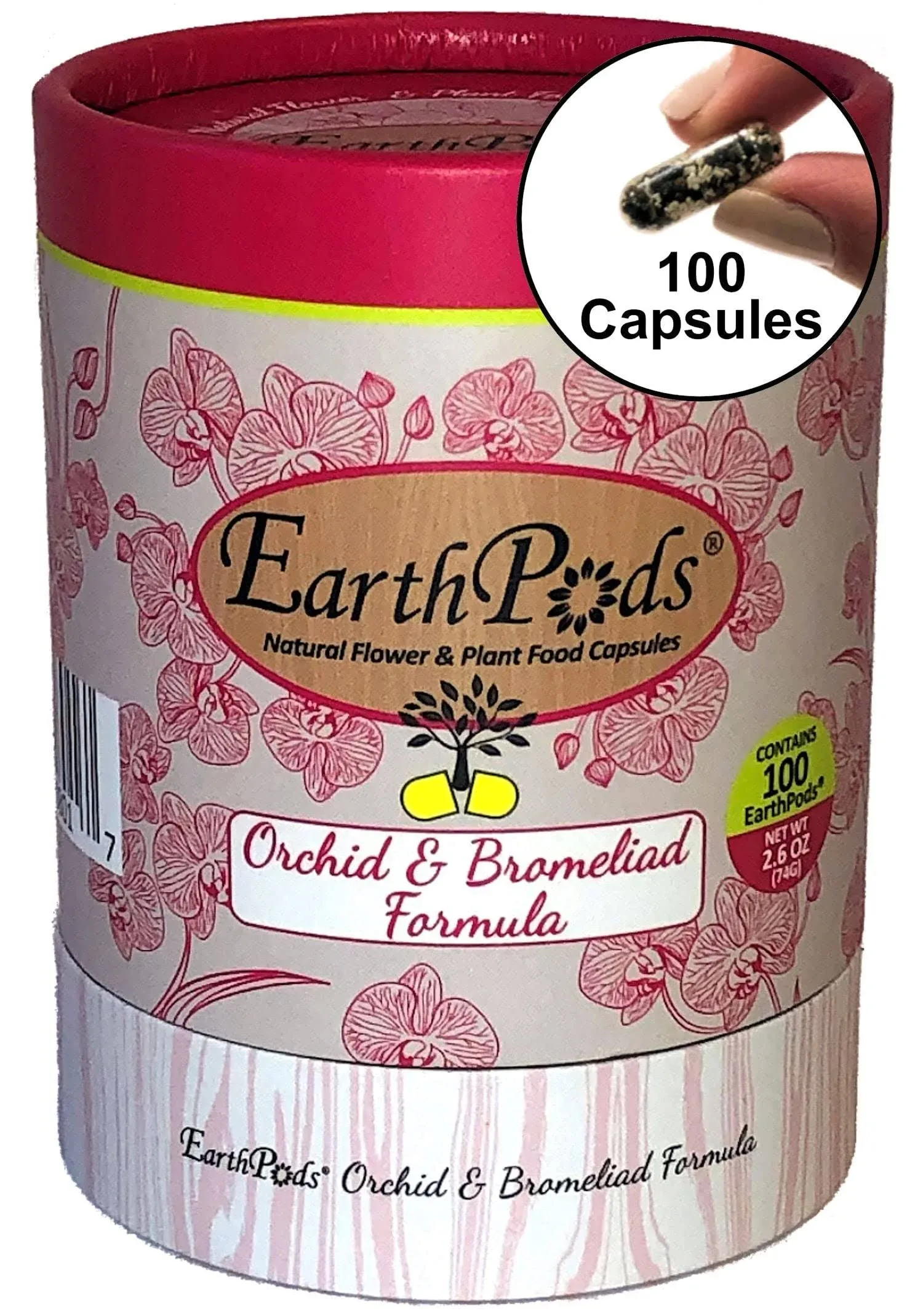 EarthPods® ORCHID &amp; BROMELIAD Organic Plant Food Spikes (100 Fertilizer Capsules