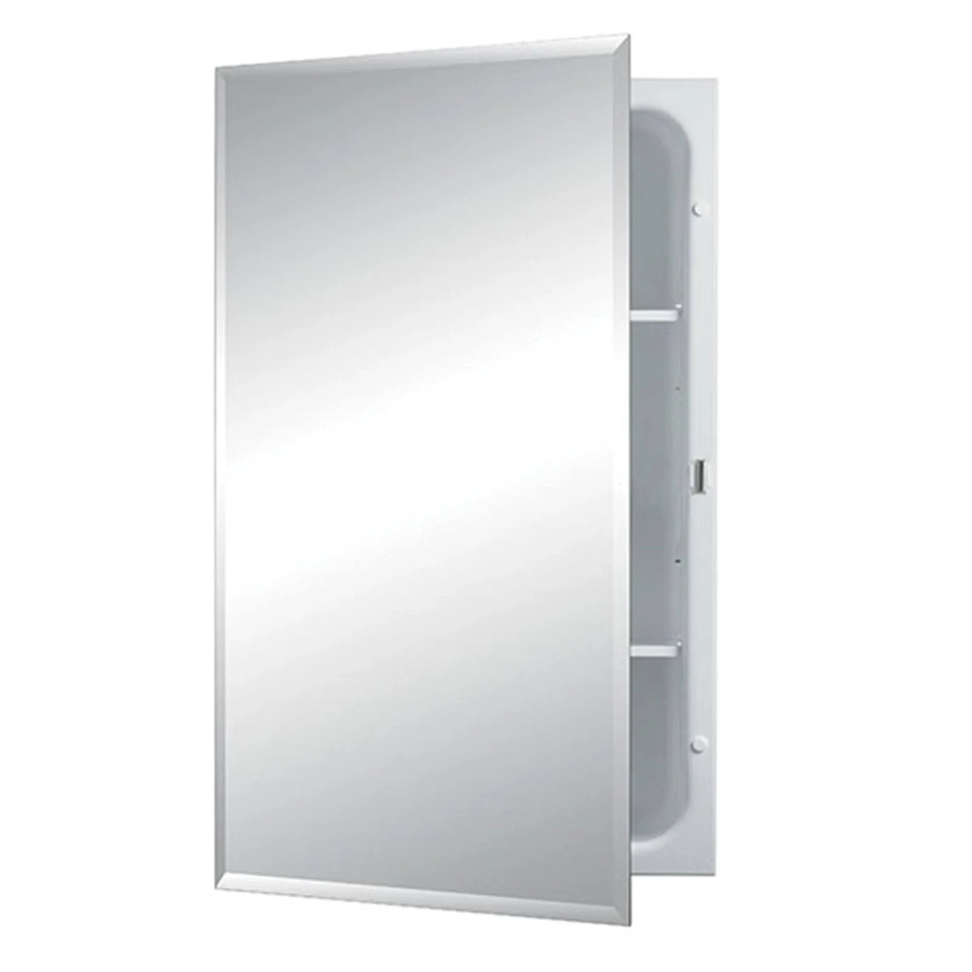 Horizon 16 in. W x 26 in. H x 4-3/4 in. D Frameless Recessed Bathroom Medicine Cabinet with 1/2 in. Beveled Edge Mirror