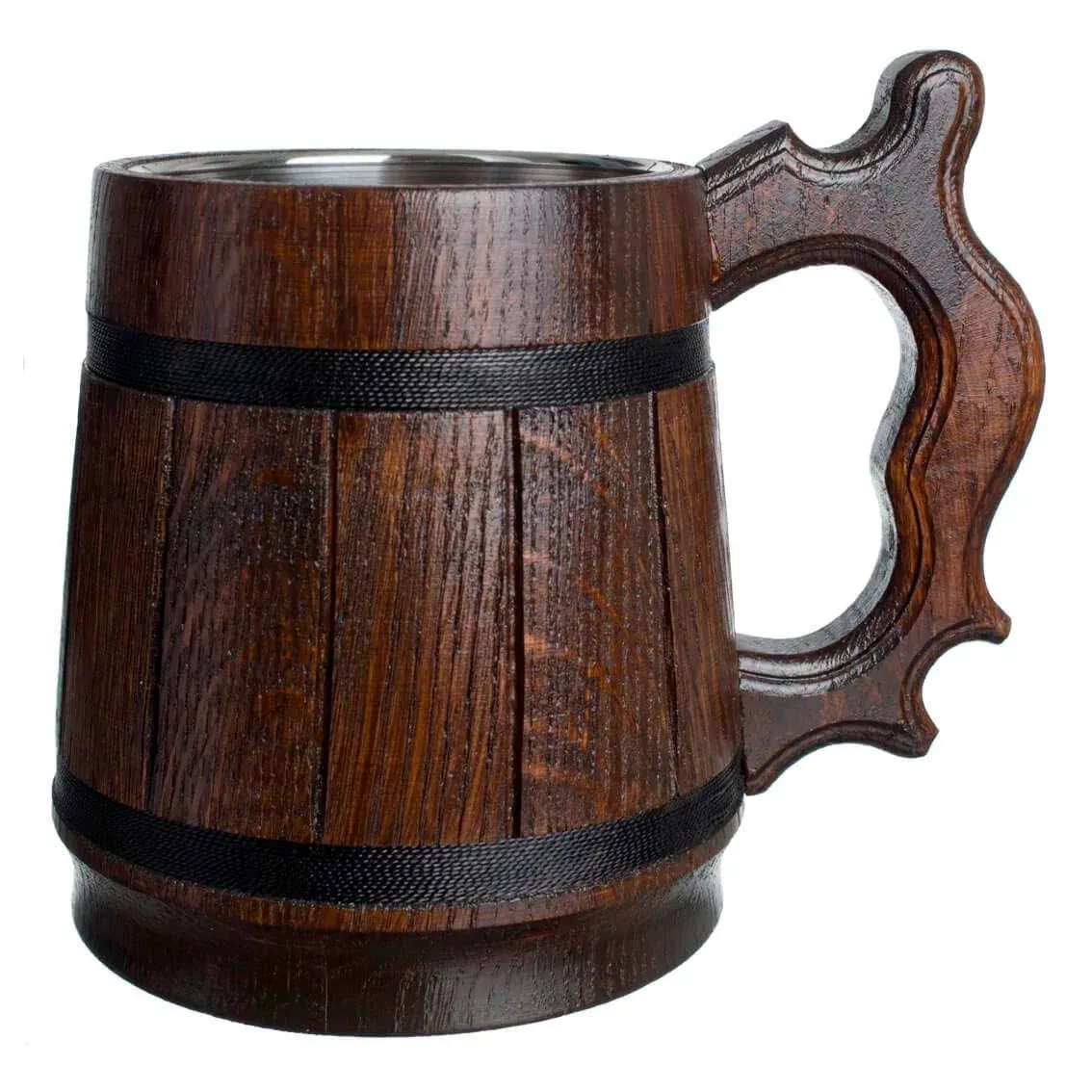 MyFancyCraft Men's Eco-Friendly Wood Beer Mug