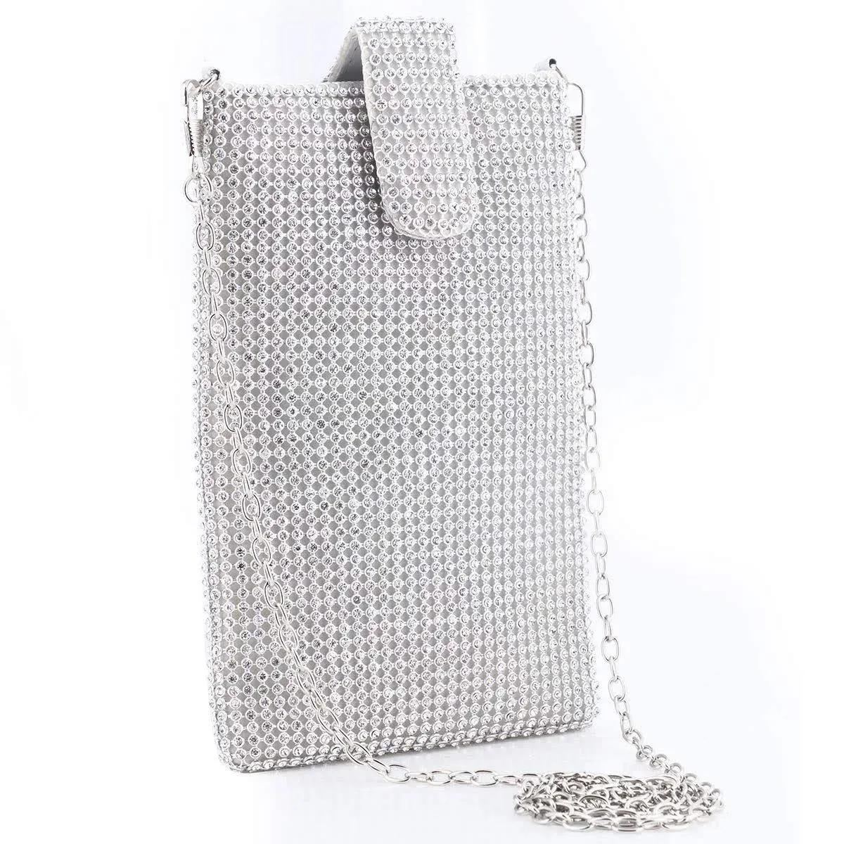 Evening HandbagsClutch Purses For Women Metal mesh Small Crossbody Bag CellPhone