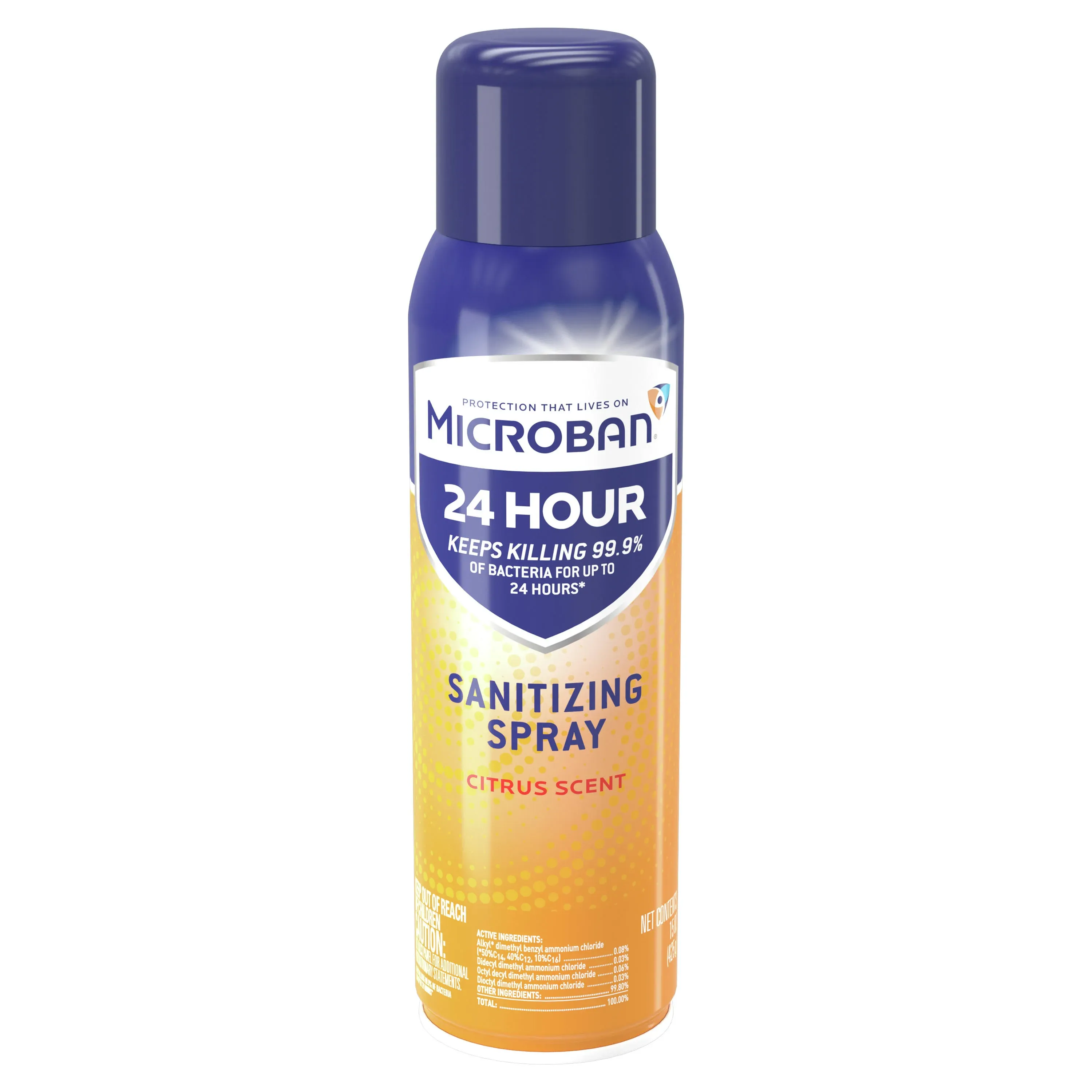 Microban 24 Hour Disinfectant Sanitizing Spray - Citrus (15 fl oz)