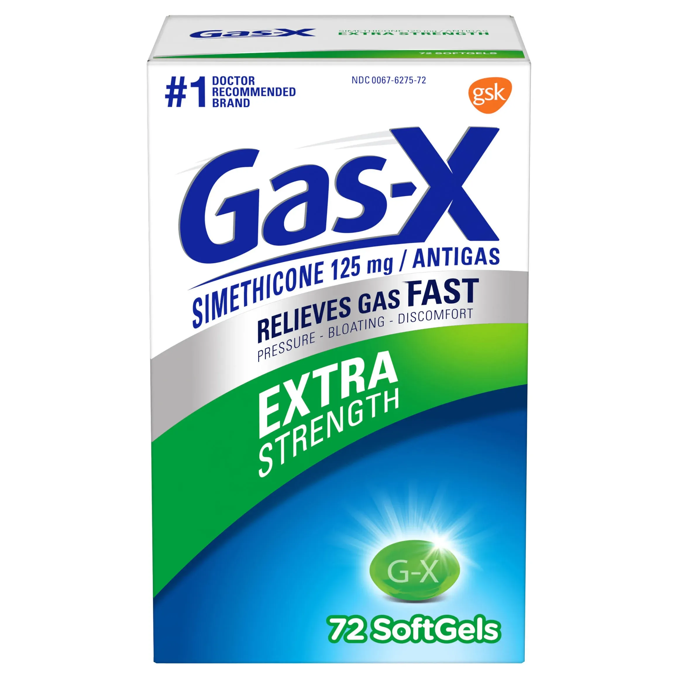 Gas-X Extra Strength Gas Relief Soft Gels, Simethicone 125 mg, 120 ct.