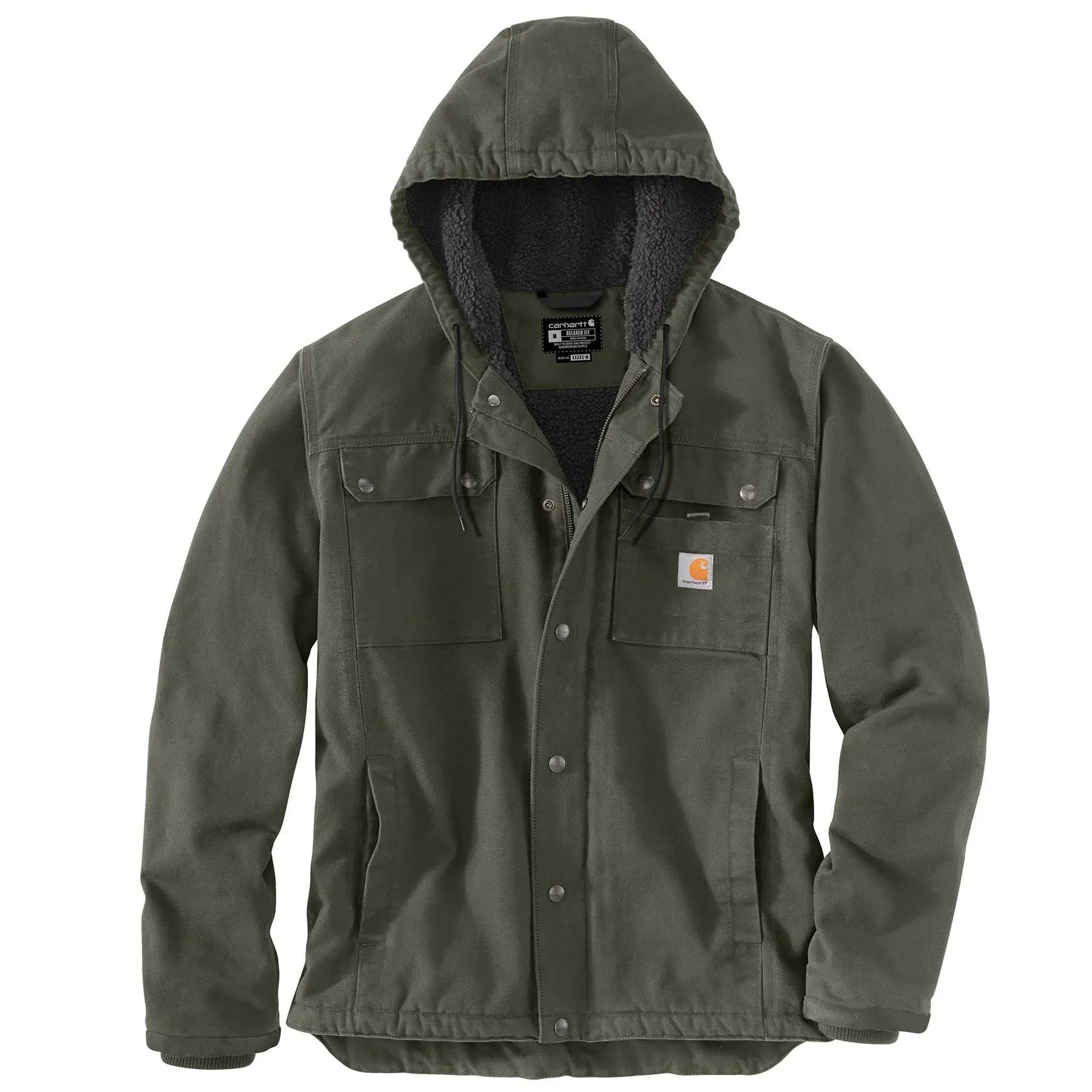 Carhartt Men&#039;s Relaxed Fit Washed Duck Sherpa-Lined Utility Jacket