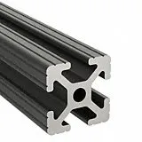 Framing Extrusion: 10 Series, 6 ft Nominal Lg, Silver, Single, 4 Open Slots, Adjacent-Sides