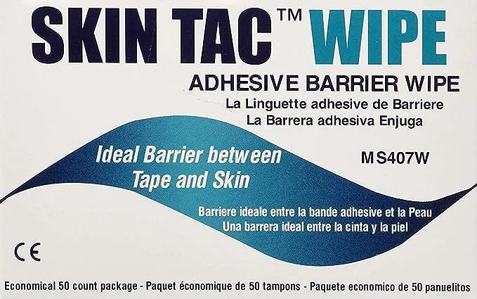 Torbot Skin Tac Adhesive Barrier Prep Wipe - Box of 50