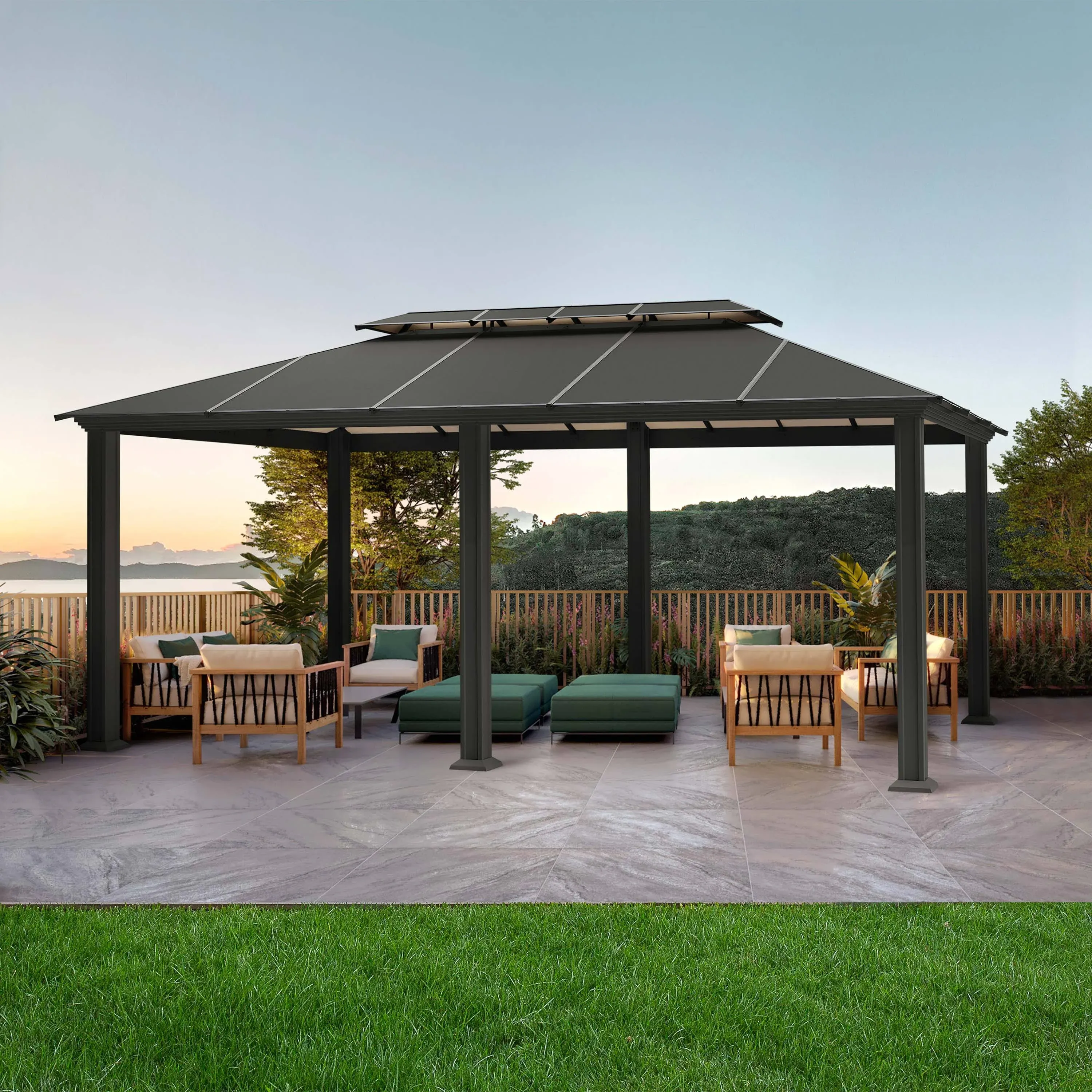 Paragon Outdoor Santa Monica Hard Top Gazebo